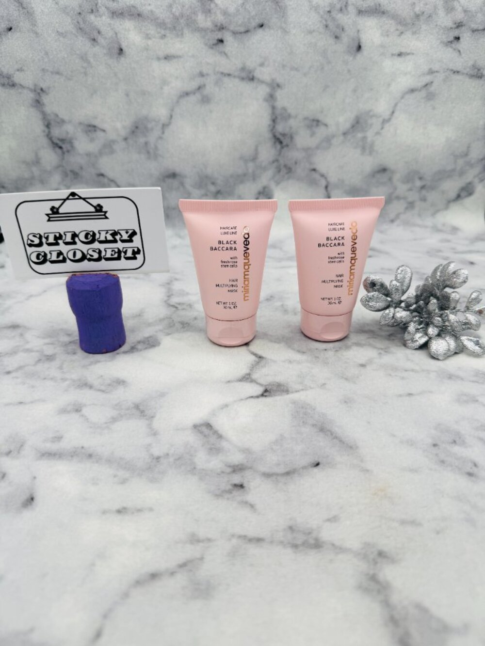 Miriam Quevedo Haircare Set-Black Baccara Hair Multiplying Mask,2 X 30ml-2pc-NEW